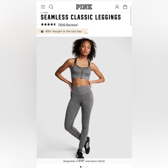 Pink Active Classic Seamless Leggings. Size XS, brand new, never worn. - Picture 6 of 6